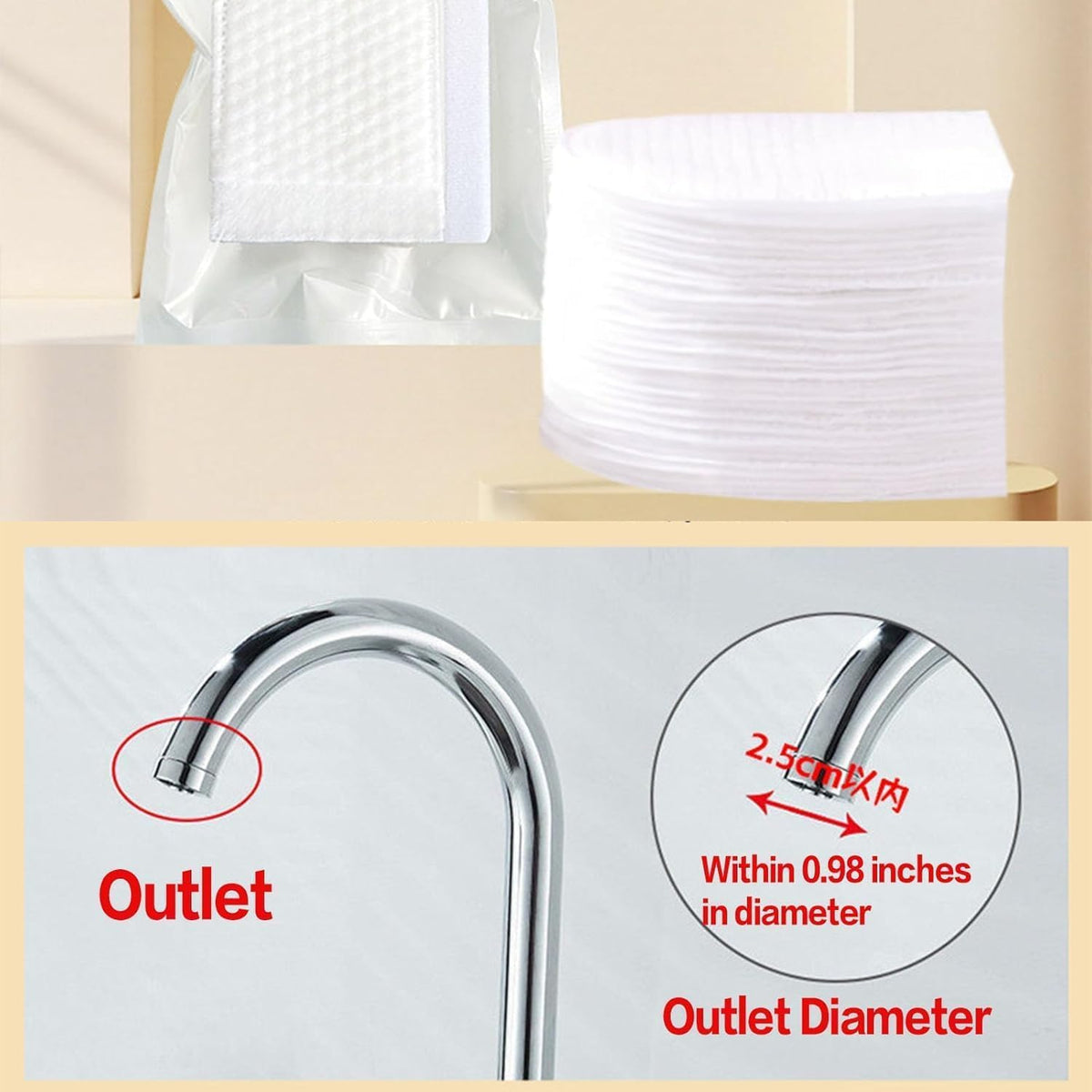 Water Filter Tap Cover Faucet Filter Cotton Bag (Pack of 20)